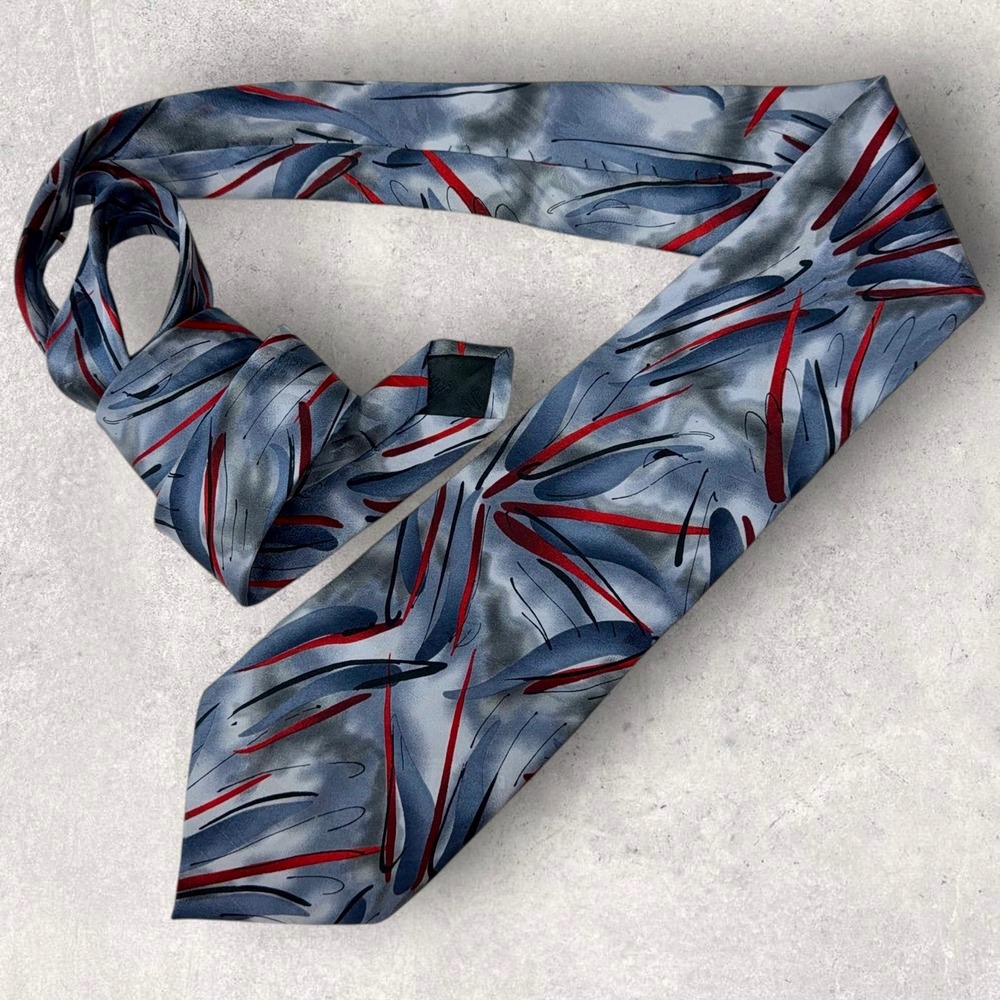 Vtg J. Garcia Silk Tie Landscape With Eye Limited Edition Collection Forty‎ Grey